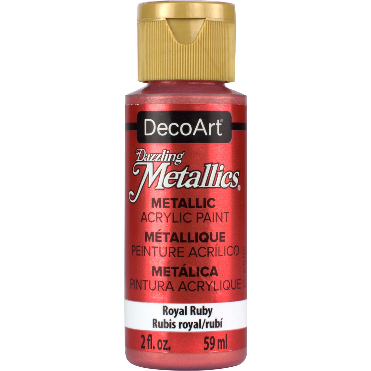 DecoArt Dazzling Metallic in Royal Ruby 2oz bottle