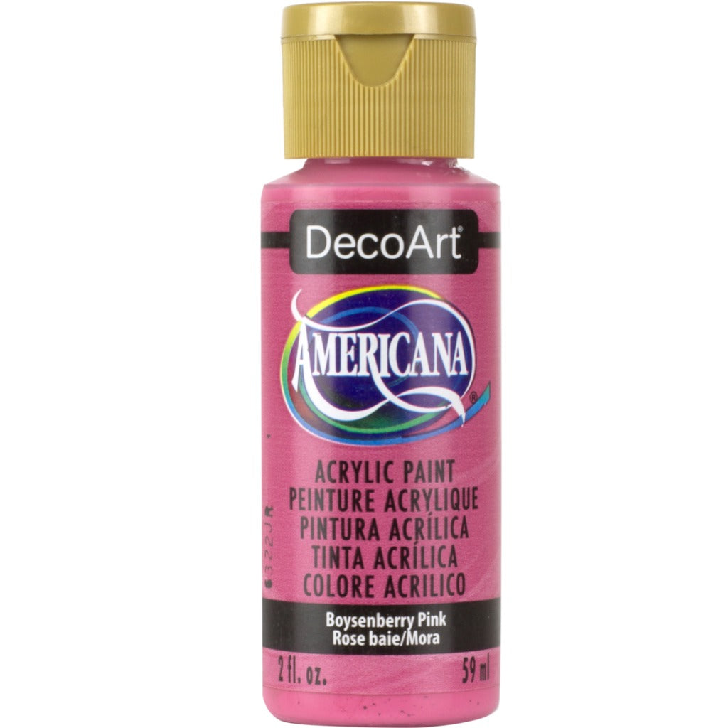 DecoArt Americana Acrylic in Boysenberry Pink. Perfect for folk art painting.