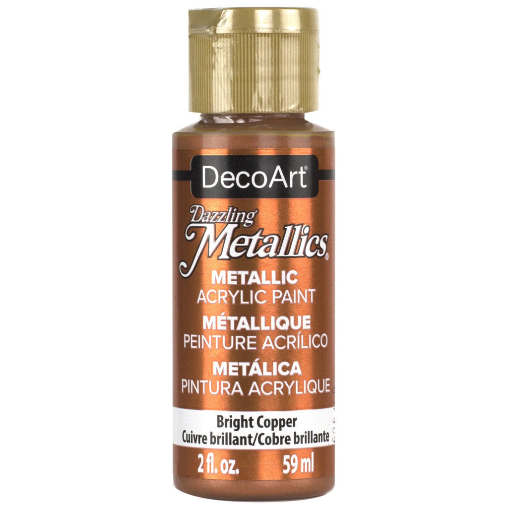 DecoArt Dazzling metallics acrylic paint in Bright Copper  
