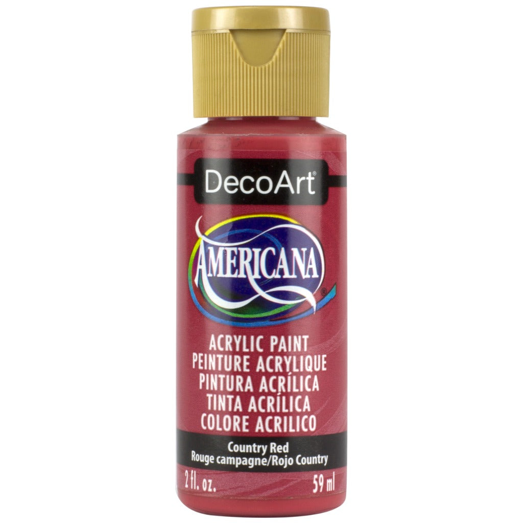 DecoArt Americana acrylic, Country Red, folk art paint, painting