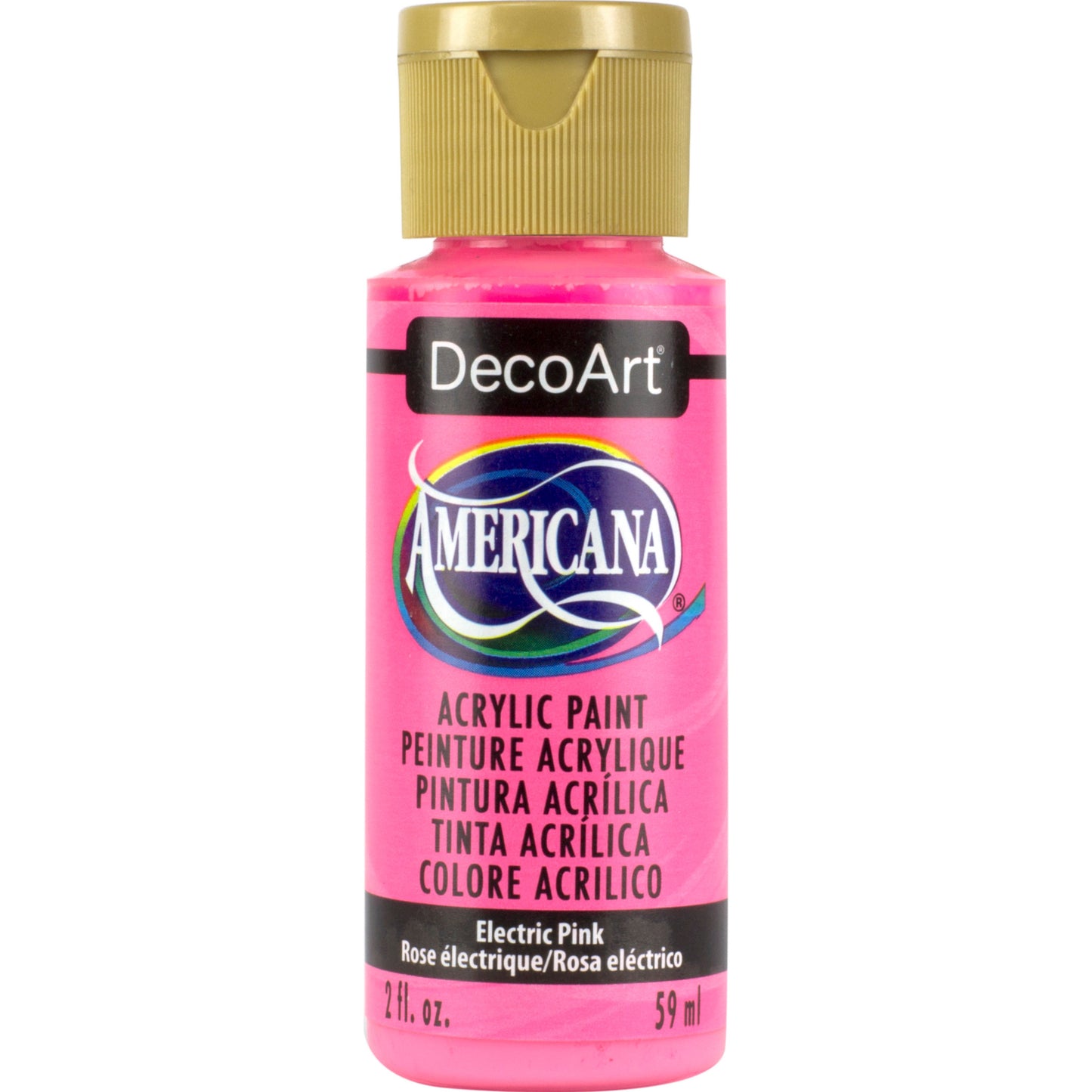 DecoArt Americana acrylic in Electric Pink - perfect for Folk Art painting 