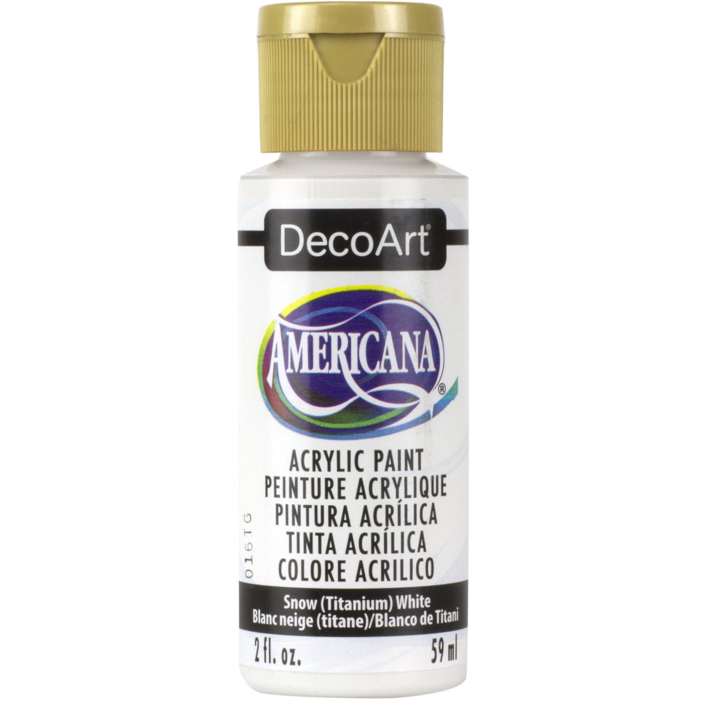 DecoArt American acrylic in Snow (Titanium) White - perfect for Folk Art painting 