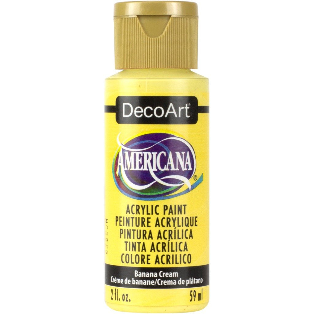 DecoArt Americana acrylic, Banana Cream folk art paint, painting