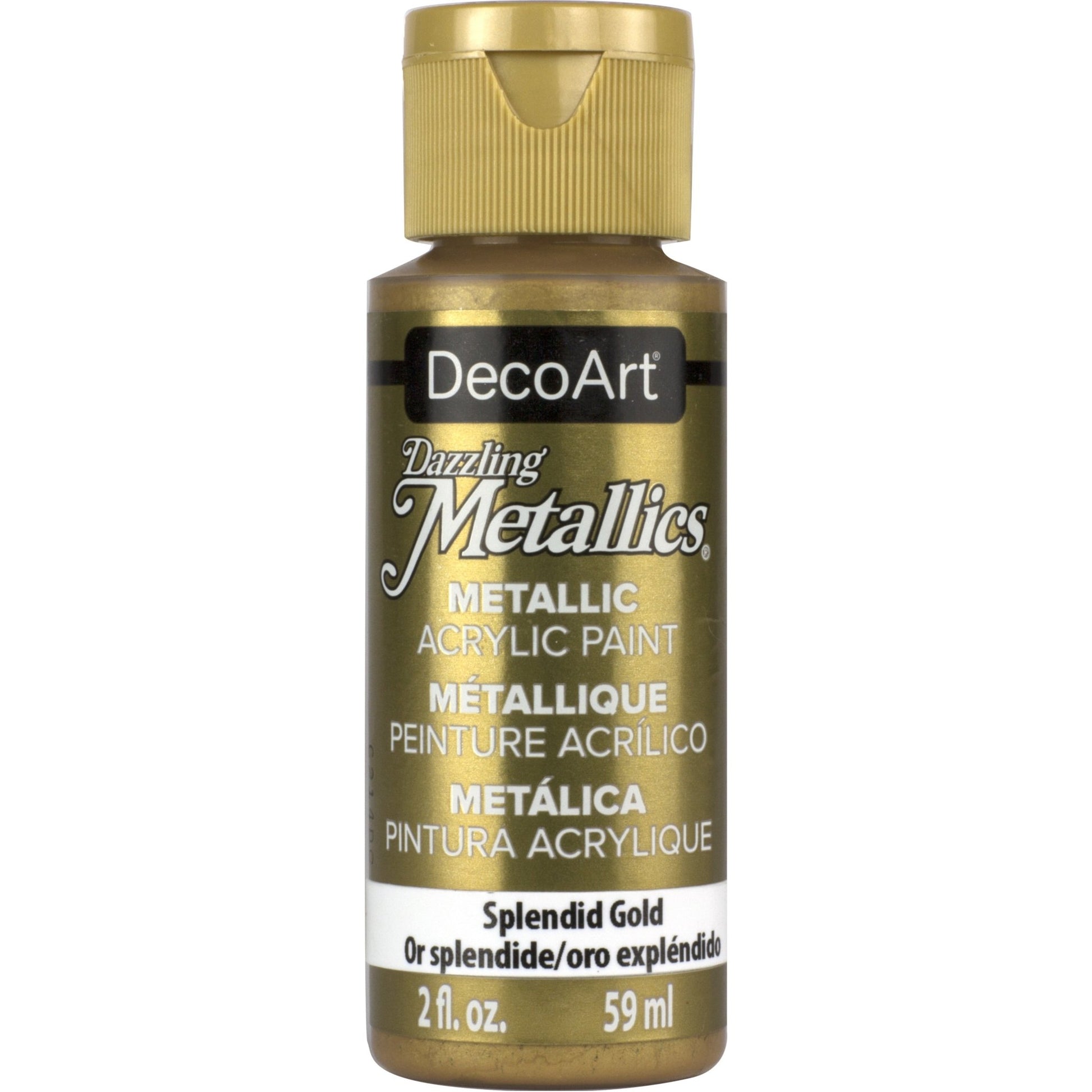Dazzling Metallic Splendid Gold 2oz Americana DecoArt - You Can Folk It!