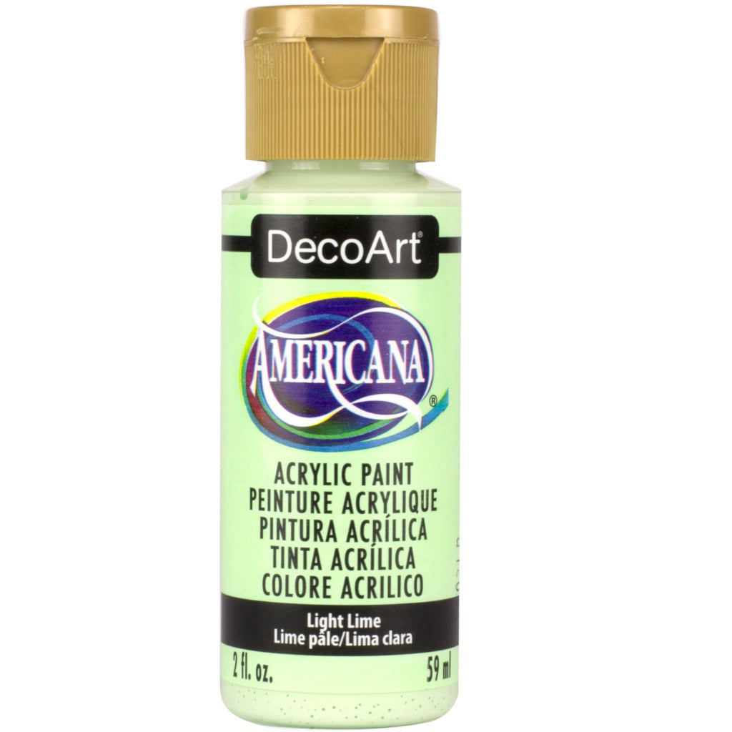 DecoArt American acrylic in Light Lime - perfect for Folk Art painting 
